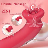 Vibrador de punto G con succión, 10 modos de vibración y 10 modos de besos